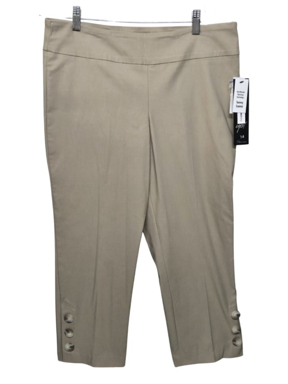 Up! Womens Cropped Capri Pants 14 Pull On Tummy Control Stretch Slimming Canada